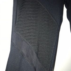 Fabletics Black Leggings with Mesh Design.